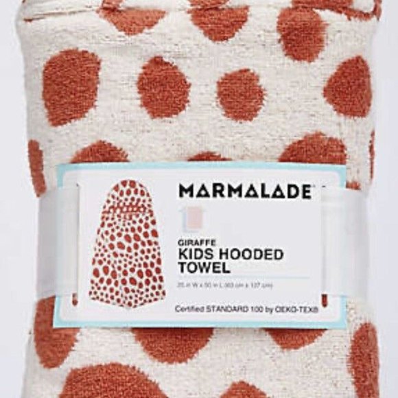 Marmalade Bath, Skin & Hair Kids Hooded Bath Towel 0 Cotton New